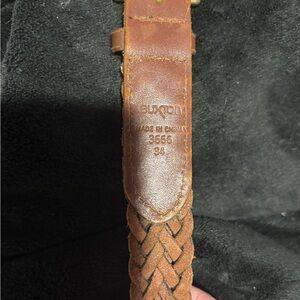 Buxton Tan Braided Leather Belt Bag